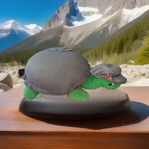 Knickerbocker Animals Of Distinction Turtle Blue Hat Shell Stuffed Plush Vintage